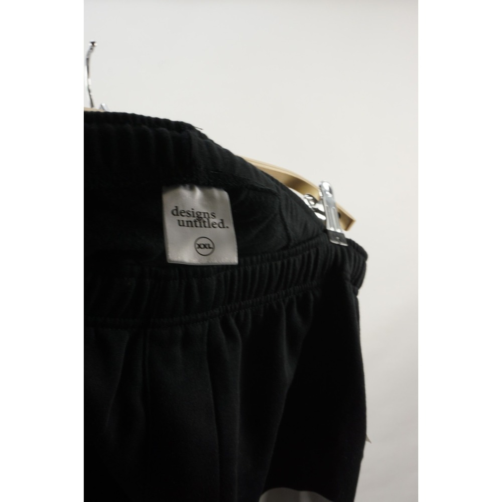 New Designs Untitled Circle U Untitled Men's 2XL x 33 Black White Fleece Joggers - Picture 6 of 8